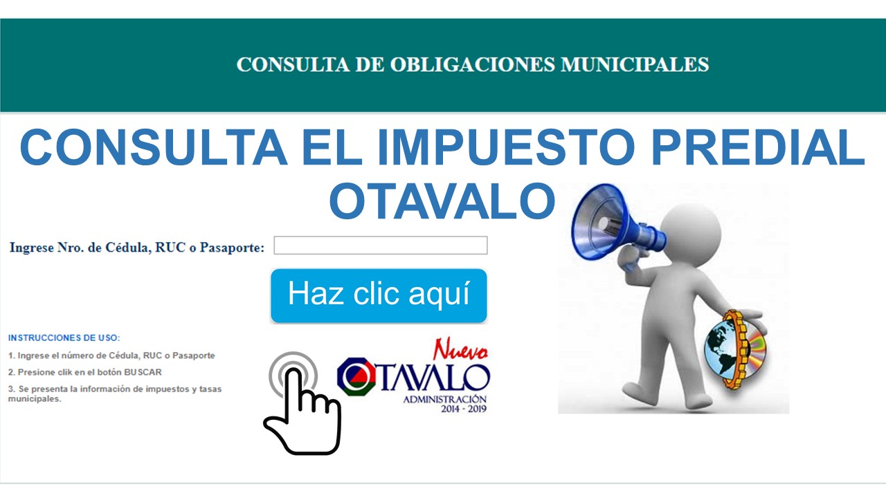Consultar el Impuesto Predial Otavalo por internet valor a pagar