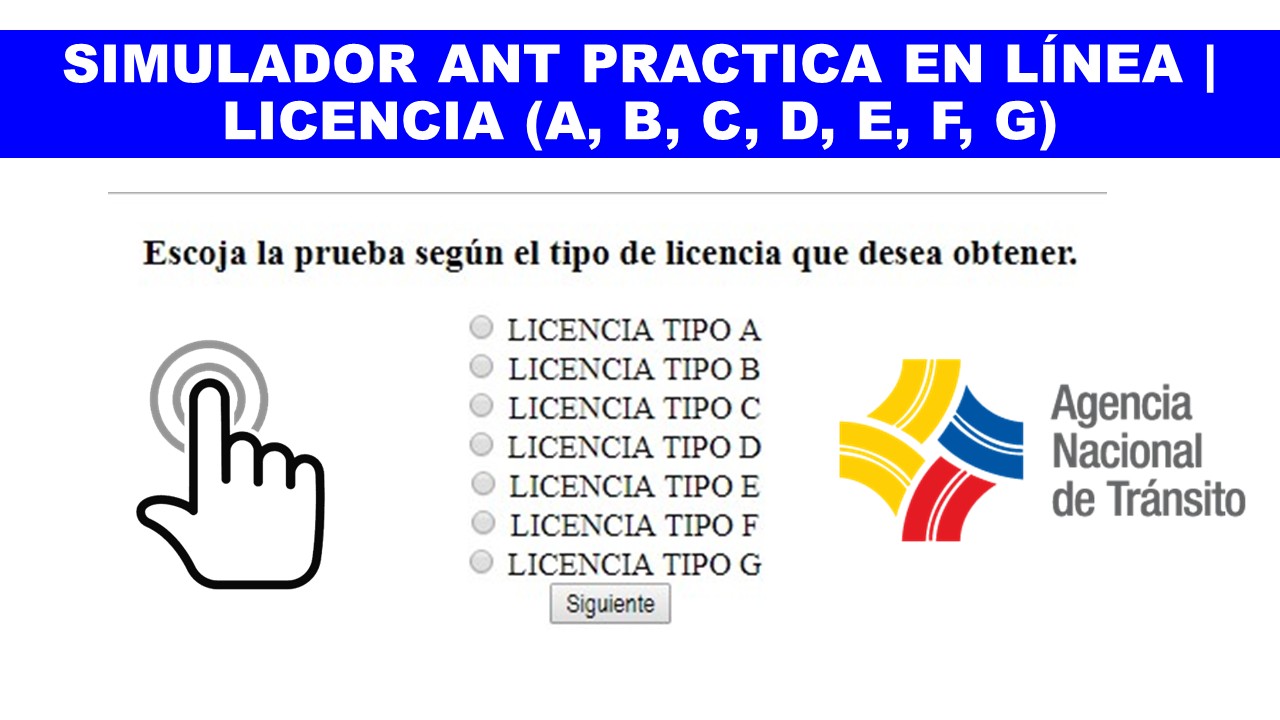 Simulador ANT Practica en Línea LICENCIA (A, B, C, D, E, F, G)
