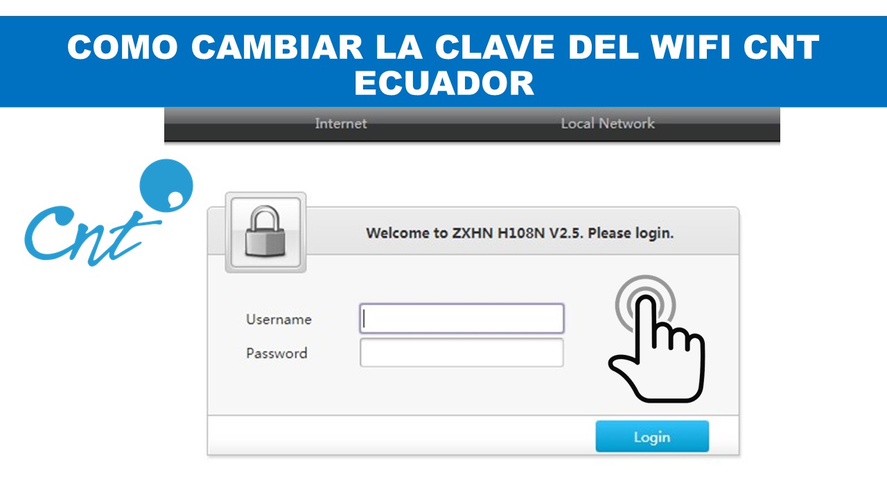 Como cambiar la clave del wifi CNT Ecuador